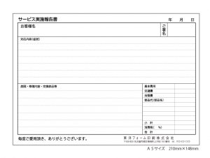 サービス実施報告書