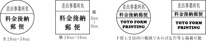 は 料金 と 後納 郵便