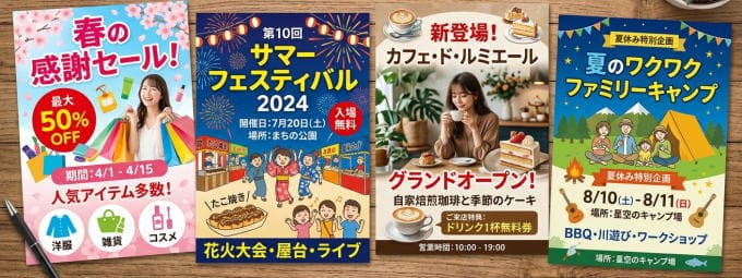 チラシ作成と印刷