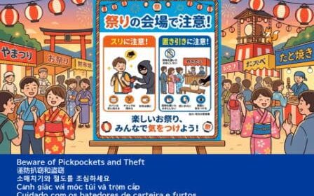 お祭り・イベントの防犯チラシ